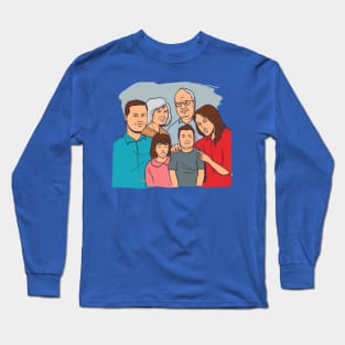 Hand Drawn Family Long Sleeve T-Shirt